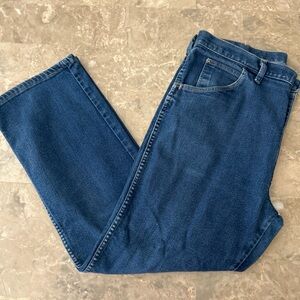 Vintage 90s Wrangler Rugged Wear Straight Leg Jeans 36x27 Dark Wash